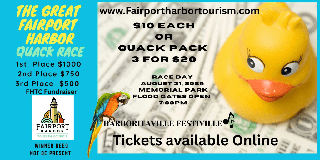 Quack Race Tickets - Fairport Harbor Tourism Council